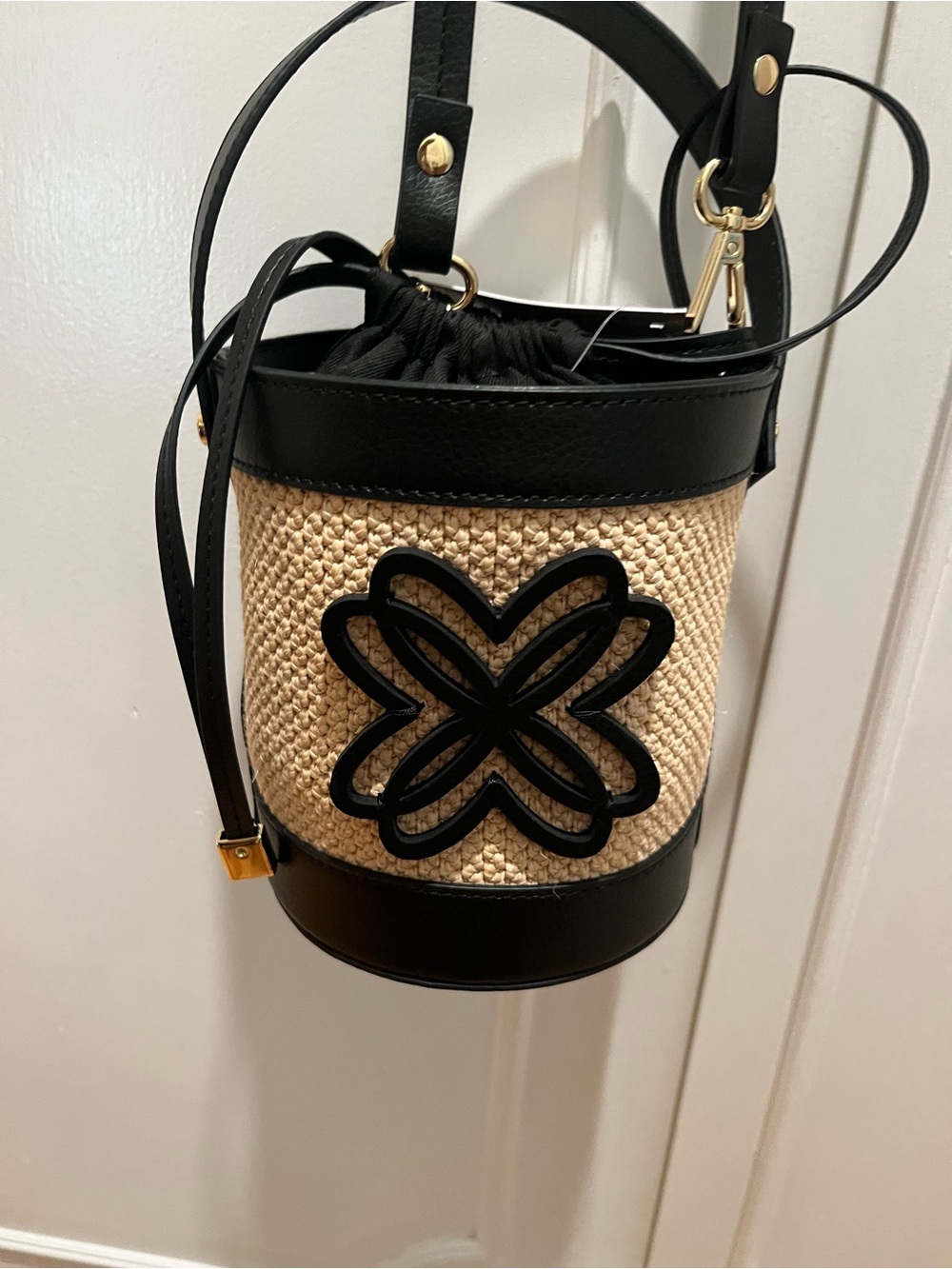 Lilly Pulitzer Malia Raffia Natural Straw Bucket Crossbody “Sunbaked Tan” - Picture 6 of 12